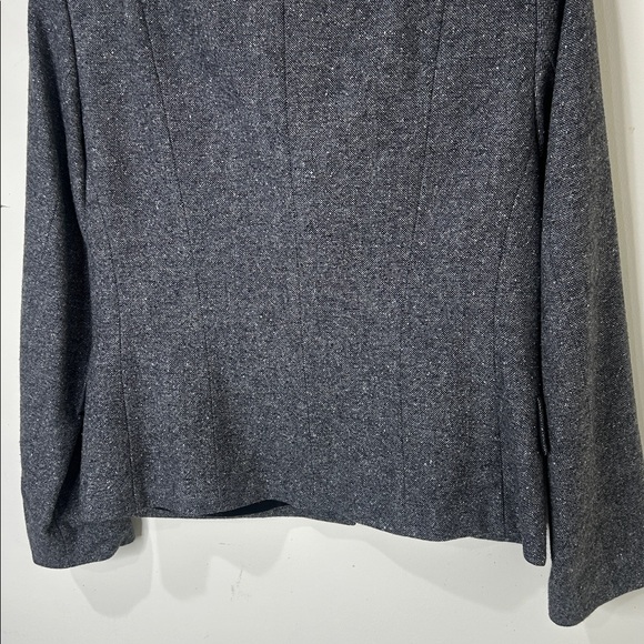 PENDLETON Gray Wool Silk Blend Blazer Office Academia Size 6 - Picture 10 of 15